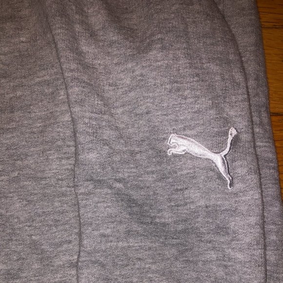 Kids' Puma Gray Lightweight Track Pants Sweats - Picture 3 of 5